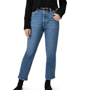 PAIGE Billy High Waist Crop Straight Leg Jeans in Moonchild